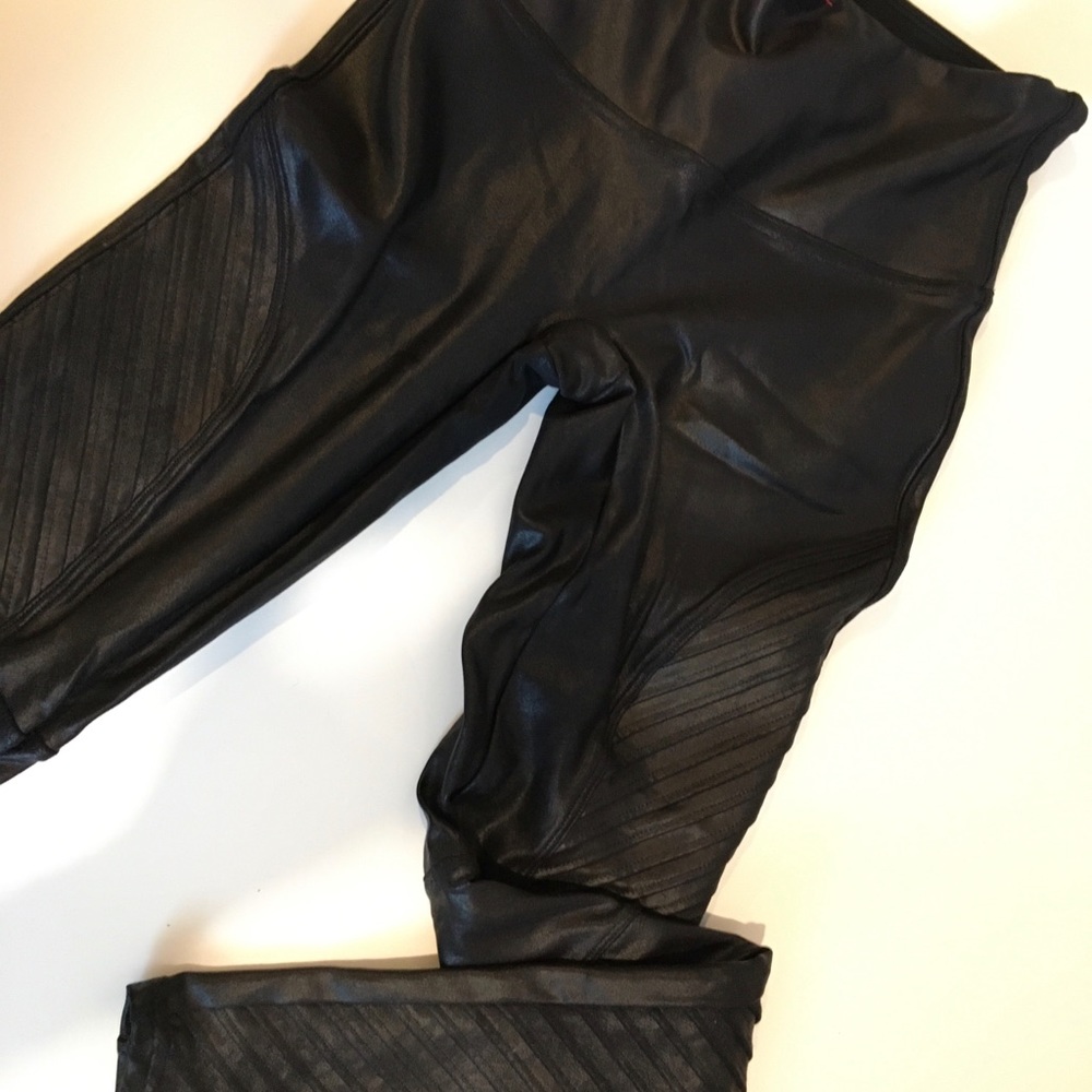 Black moto style leggings